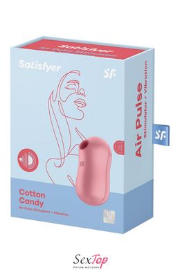 Вакуумний стимулятор із вібрацією Satisfyer Cotton Candy Light Red SO6282 фото