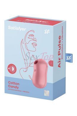Вакуумний стимулятор із вібрацією Satisfyer Cotton Candy Light Red - фото товару 7