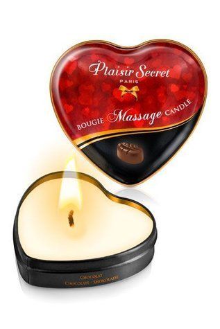Масажна свічка-серце Plaisirs Secrets Chocolate (35 мл) - фото товару 1