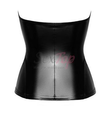 Корсет Noir Handmade F334 Powerwetlook corset - L - фото товару 7