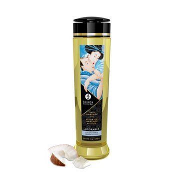Массажное масло Shunga Adorable &ndash; Coconut thrills (240 мл) натуральное увлажняющее,  - 1
