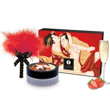 Массажная пудра Shunga Kissable Massage Powder Sparkling Strawberry Wine,  - 1