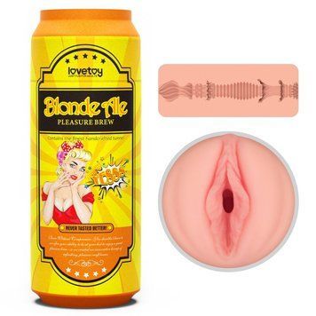 Мастурбатор вагина для мужчин телесного цвета Lovetoy Blond Ale, Жёлтый - 1