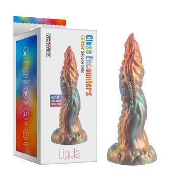 Фаллоимитатор пришельца Glitter Silicone Dildo Ligula &mdash;  фото товара 1
