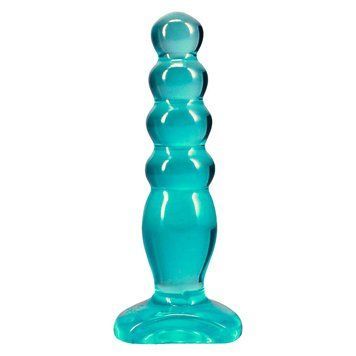 Дилдо Doc Johnson Crystal Jellies - Anal Delight - 5 Inch - Teal &mdash;  фото товара 1