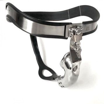 CCB stainless steel male chastity belt T-shape BLACK &mdash;  фото товара 1