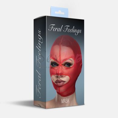 Маска сетка с открытым ртом и глазами Feral Feelings - Mask Red &mdash;  фото товара 2