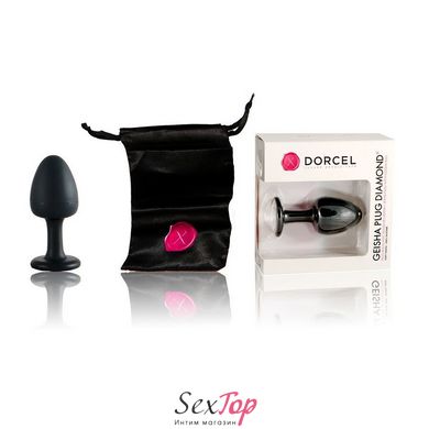 Анальная пробка Dorcel Geisha Plug Diamond XL с шариком внутри, создает вибрации, макс диаметр 4,5см MD1328 фото