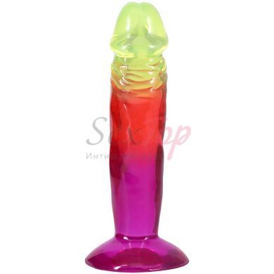 Дилдо Doc Johnson Crystal Jellies - 6.5 Inch Classic Dong - Rainbow &mdash;  фото товара 3