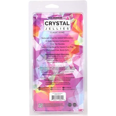 Дилдо Doc Johnson Crystal Jellies - 6.5 Inch Classic Dong - Rainbow &mdash;  фото товара 6