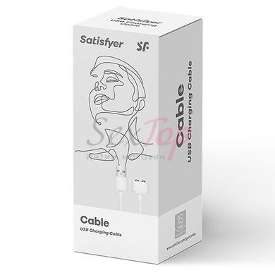 Зарядка (запасной кабель) для игрушек Satisfyer USB charging cable White, Белый - 3