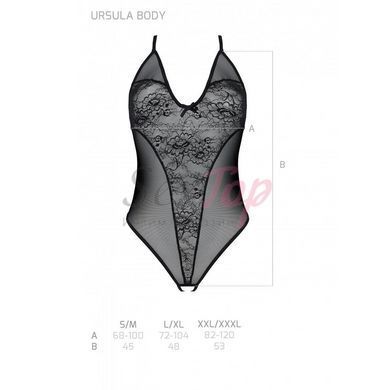 Боди с ажурным декором и открытым шагом Ursula Body black XXL/XXXL &mdash; Passion &mdash;  фото товара 5