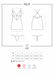 Сатиновый комплект для сна с кружевом Obsessive 828-CHE-1 chemise & thong S/M (мятая упаковка!!!) SO7171-R фото 8