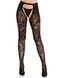 Колготки Leg Avenue Rose Lace Crotchless Tights with Open One Size Black &mdash; фото 1 из 4