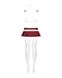 Эротический костюм школьницы с мини-юбкой Obsessive Schooly 5pcs costume S/M, бело-красный, топ, юбк SO7304 фото 6
