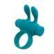 Ерекційне віброкільце S Pleasures Premium Rabbit Ring бірюзове, зі знімною віброкулею та вушками &mdash; фото 1 з 4