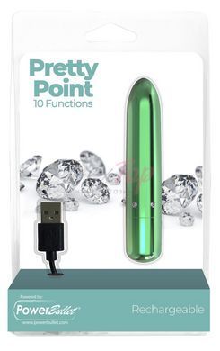 Вибропуля PowerBullet - Pretty Point Rechargeable Bullet Teal &mdash;  фото товара 6