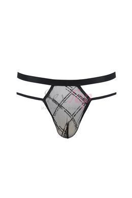 Мужские прозрачные стринги Passion 029 Thong Collin S/M Black, сетка &mdash;  фото товара 3