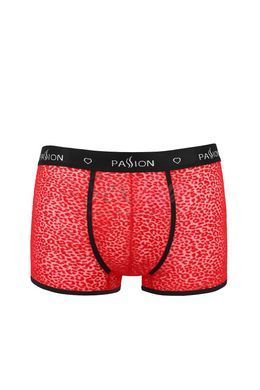 Чоловічі прозорі боксери Passion 046 SHORT PARKER L/XL Red, сітка, під леопард - фото товару 3