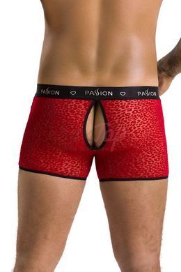 Чоловічі прозорі боксери Passion 046 SHORT PARKER L/XL Red, сітка, під леопард - фото товару 2