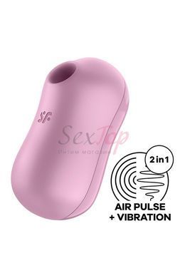 Вакуумний стимулятор із вібрацією Satisfyer Cotton Candy Lilac - фото товару 2