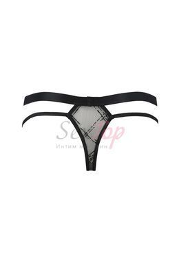Мужские прозрачные стринги Passion 029 Thong Collin S/M Black, сетка &mdash;  фото товара 4
