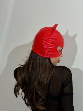 Лакированная маска "Кошка" D&A красная &mdash;  фото товара 2
