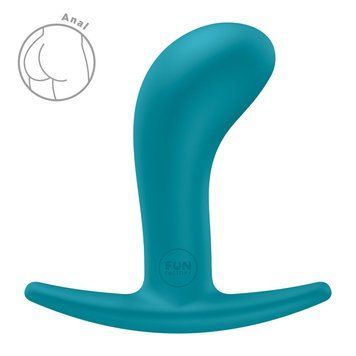 Анальная пробка Fun Factory BOOTIE M Aquamarine, диаметр 3,3 см, тонкий ограничитель,  - 1