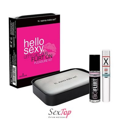 Подарочный набор для флирта Sensuva Hello Sexy (стимулирующий бальзам для губ и феромоны) SO3152 фото
