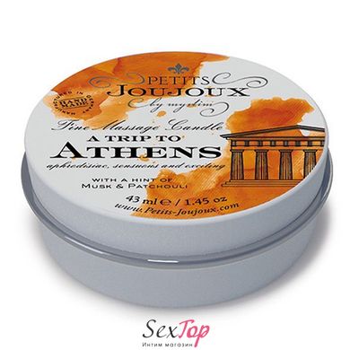 Масажна свічка Petits Joujoux - Athens - Musk and Patchouli (43 мл) з афродизіаками SO3169 фото