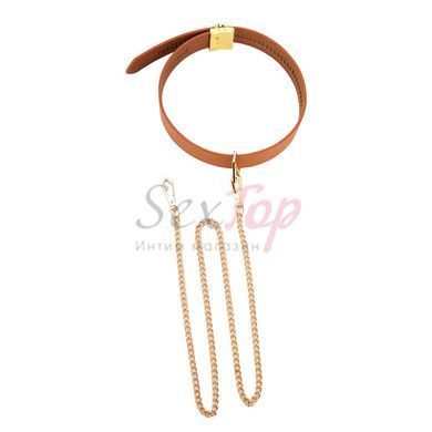 Поводок LOCKINK Tied Collar with Leash Set - Brown &mdash;  фото товара 4