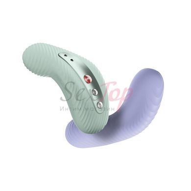 Накладний вібратор Fun Factory LAYA III sage green, ефект постукування пальцем - фото товару 6
