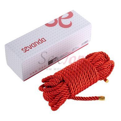 Веревка для шибари LOCKINK SEVANDA Shibari Pratice Rope Red, 8 метров &mdash;  фото товара 2
