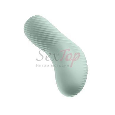 Накладний вібратор Fun Factory LAYA III sage green, ефект постукування пальцем - фото товару 5