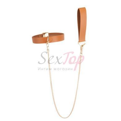 Поводок LOCKINK Tied Collar with Leash Set - Brown &mdash;  фото товара 2