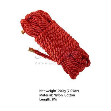 Веревка для шибари LOCKINK SEVANDA Shibari Pratice Rope Red, 8 метров &mdash;  фото товара 4