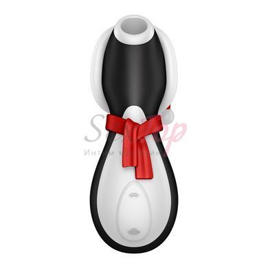 Вакуумный вибратор пингвин Satisfyer Penguin Holiday Edition, в шапочке и шарфе,  - 2