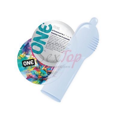 Презервативи ONE Pleasure Plus 12 шт, подарункова упаковка тюб - фото товару 2