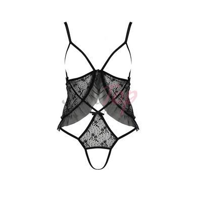 Боді монокіні з відкритими грудьми Passion JUSTINA BODY XXL/XXXL, black - фото товару 3