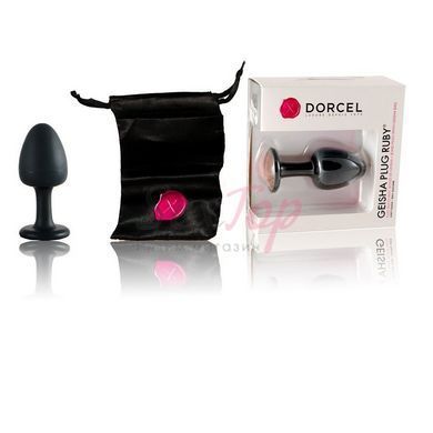 Анальная пробка Dorcel Geisha Plug Ruby XL с шариком внутри, создает вибрации, макс диаметр 4,5см &mdash;  фото товара 4