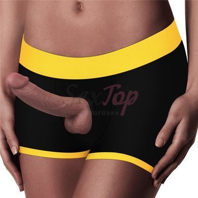 Шорты борсера для страпона с пуш ап эффектом для ягодиц Lovetoy Horny Strapon талия 33 - 37 дюймов &mdash;  фото товара 6
