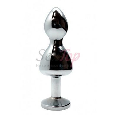 Металлическая анальная пробка Wooomy Lollypop Double Ball Metal Plug L диаметр 3,5 см, длина 10,5 см &mdash;  фото товара 2