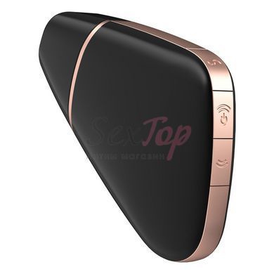 Вакуумний кліторальний стимулятор Satisfyer Love Triangle Black з керуванням через інтернет - фото товару 4