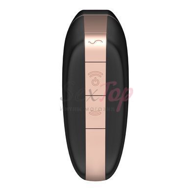 Вакуумний кліторальний стимулятор Satisfyer Love Triangle Black з керуванням через інтернет - фото товару 5