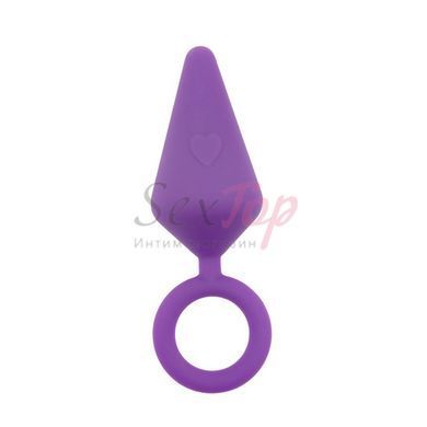 Анальная пробка фиолетовая с колечком Chisa Candy Plug S-Purple &mdash;  фото товара 2