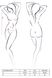 Боди монокини с длинным рукавом и закрытым плечом YOLANDA BODY black L/XL - Passion EL14301 фото 3