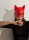 Лакована маска "Кішка" D&A червона SO7517 фото 5