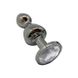 Металева анальна пробка Wooomy Lollypop Double Ball Metal Plug L, діаметр 3,5 см, довжина 10,5 см - SO7421 1