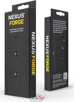 Эрекционное кольцо Nexus FORGE Double Adjustable Lasso - Black SO8694 фото