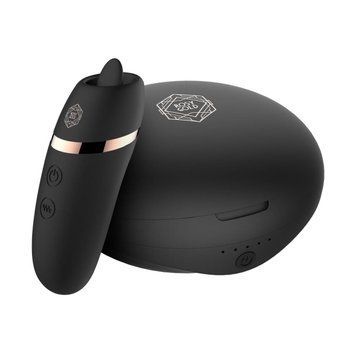 Мини-вибратор с язычком Rosy Gold - Vibrating & Licking Dual Stimulator,  - 1